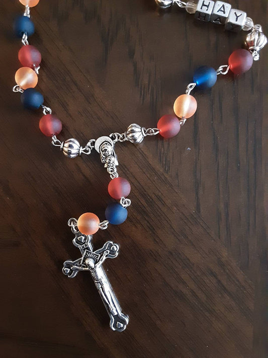Frosted Glass Armenian Rosary