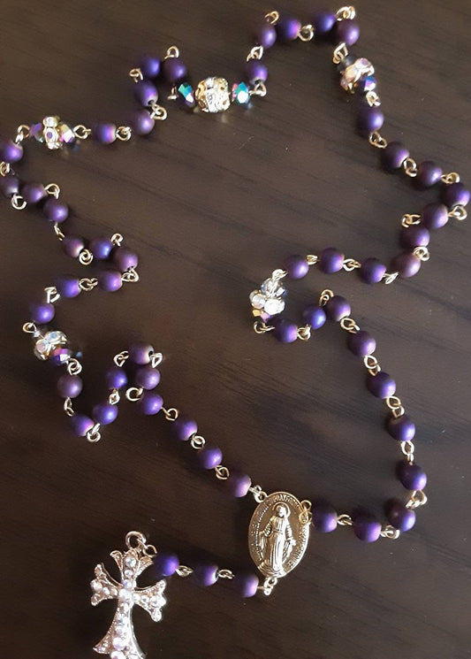 Purple Hematite Rosary