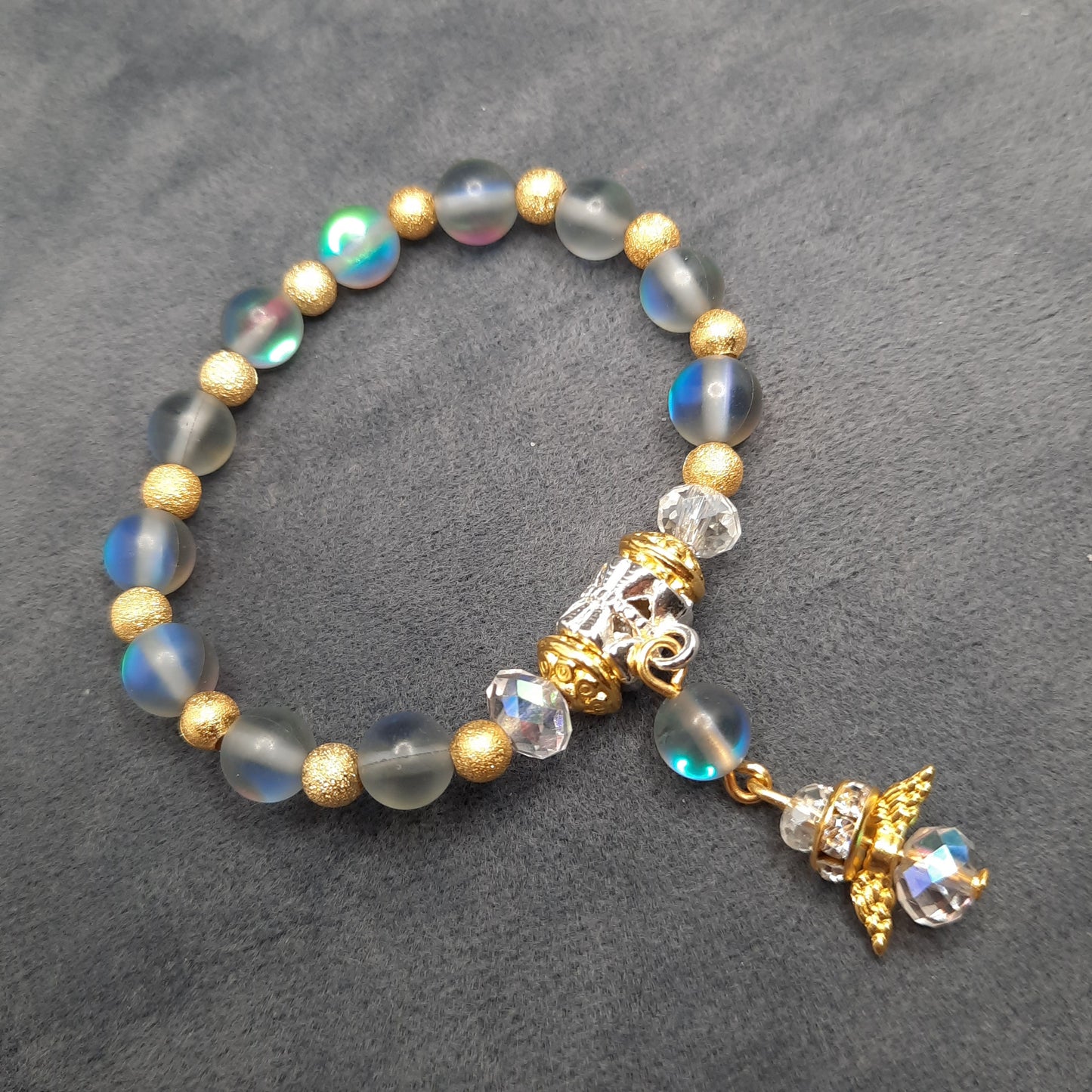 Baby's First Rosary Moonstone Baptism Bracelet