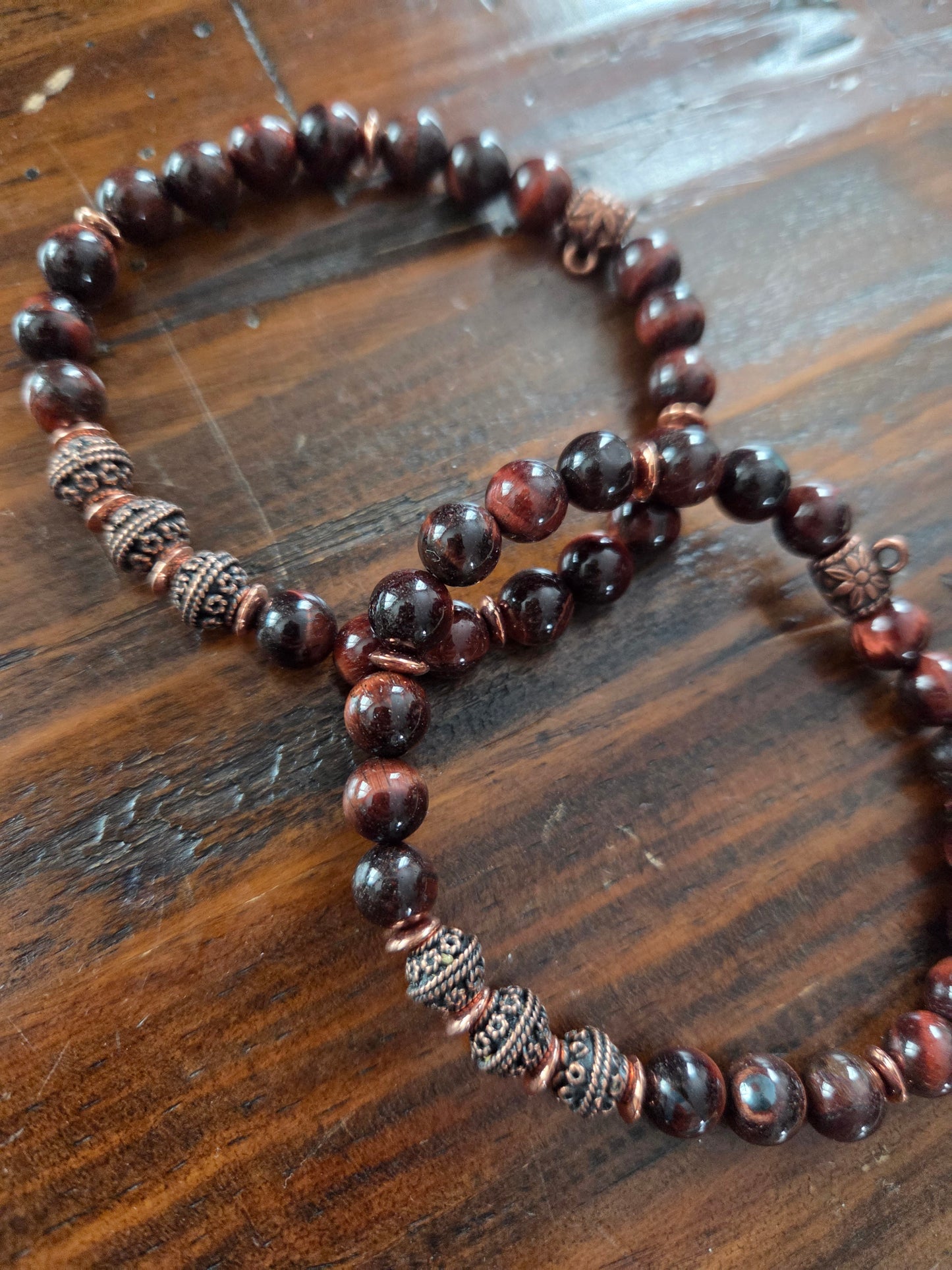 Red Tiger Eye Bracelet –Confidence & Strength Jewelry, Elegant Natural Stone Bracelet, Grounding Gift Unisex