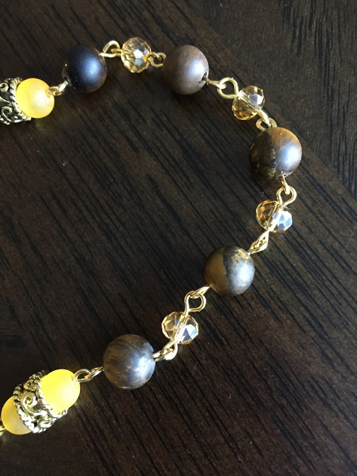 Tiger's Eye Gem Pocket Rosary