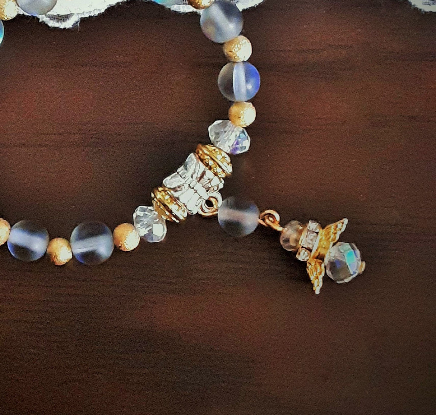 Baby's First Rosary Moonstone Baptism Bracelet