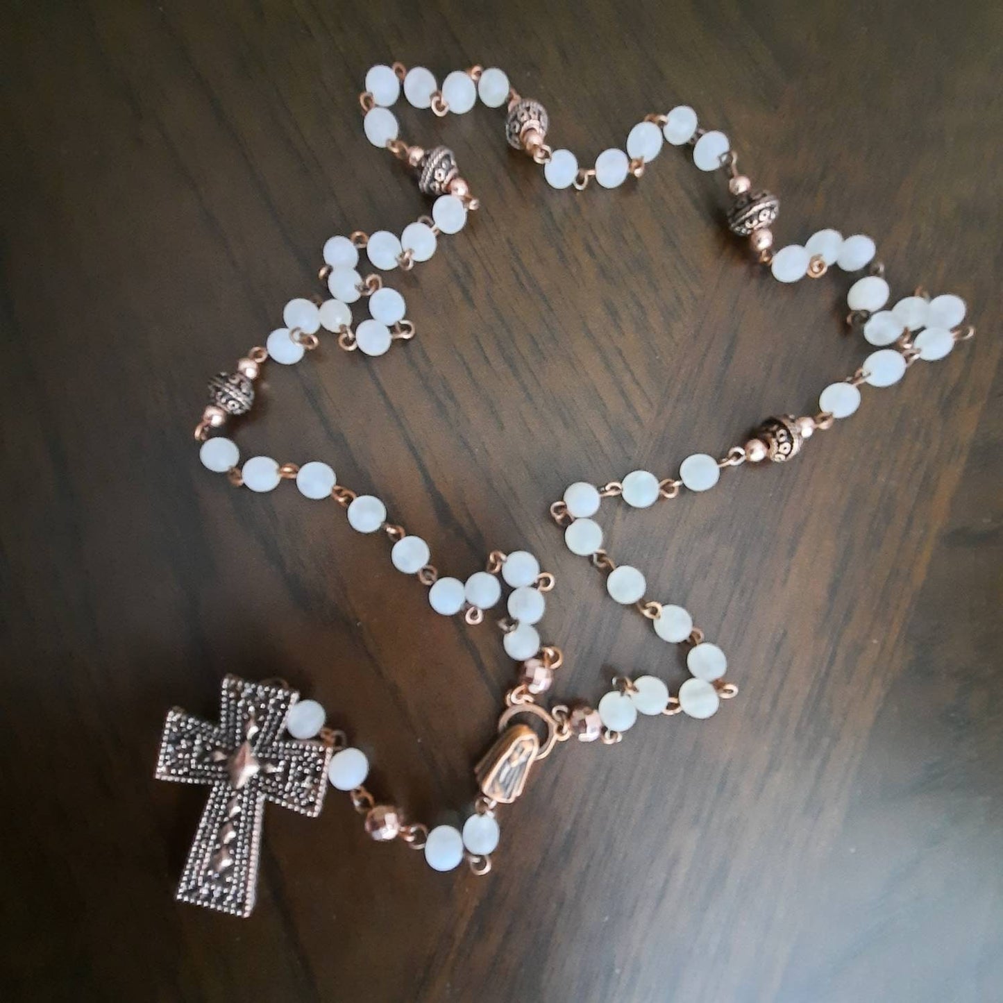 Rose Quartz And Rose Gold Rosary