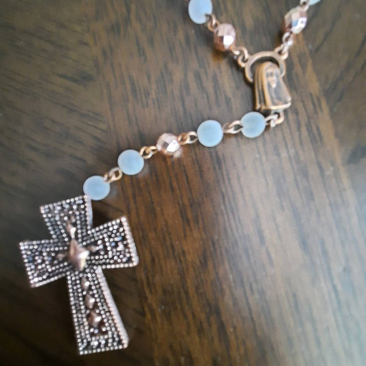 Rose Quartz And Rose Gold Rosary