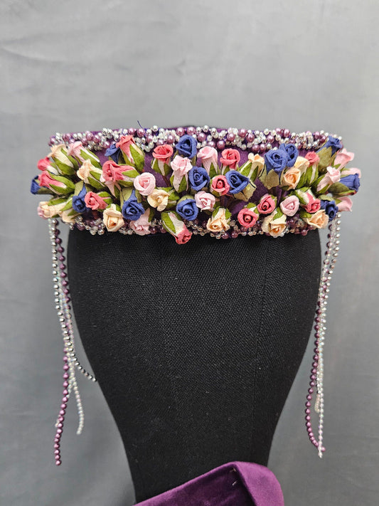 Handsewn Silk Flower Headpiece – Adult & Child Statement Crown