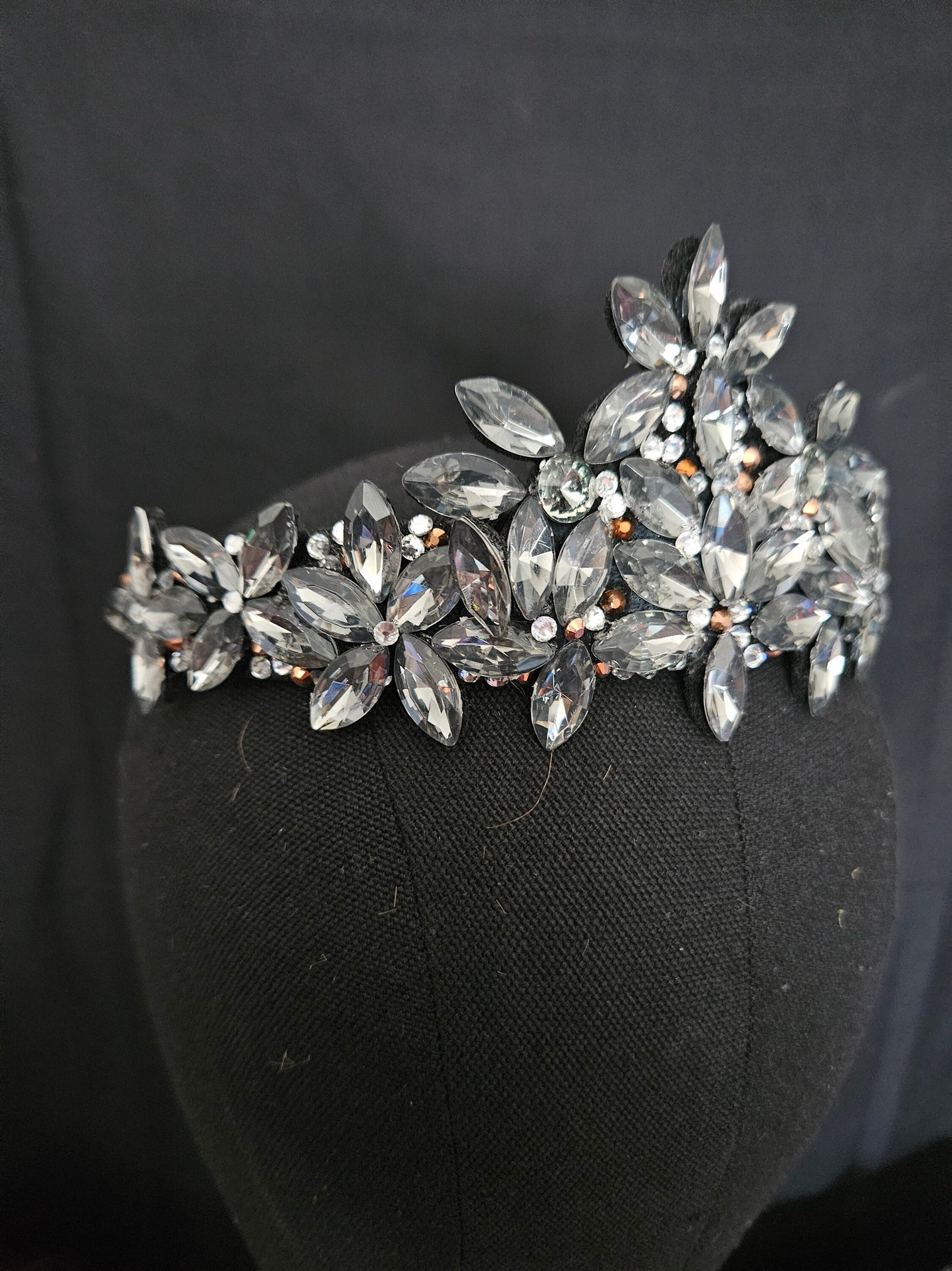 Crystal Floral Statement Tiara