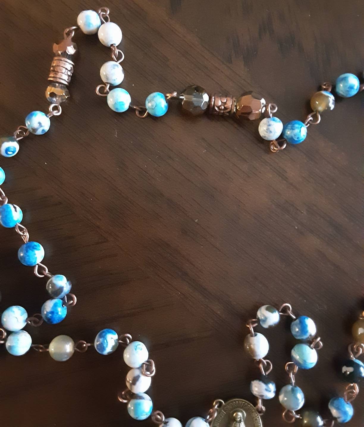 Blue Jasper Stone rosary