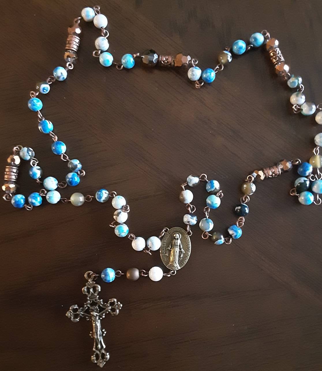 Blue Jasper Stone rosary