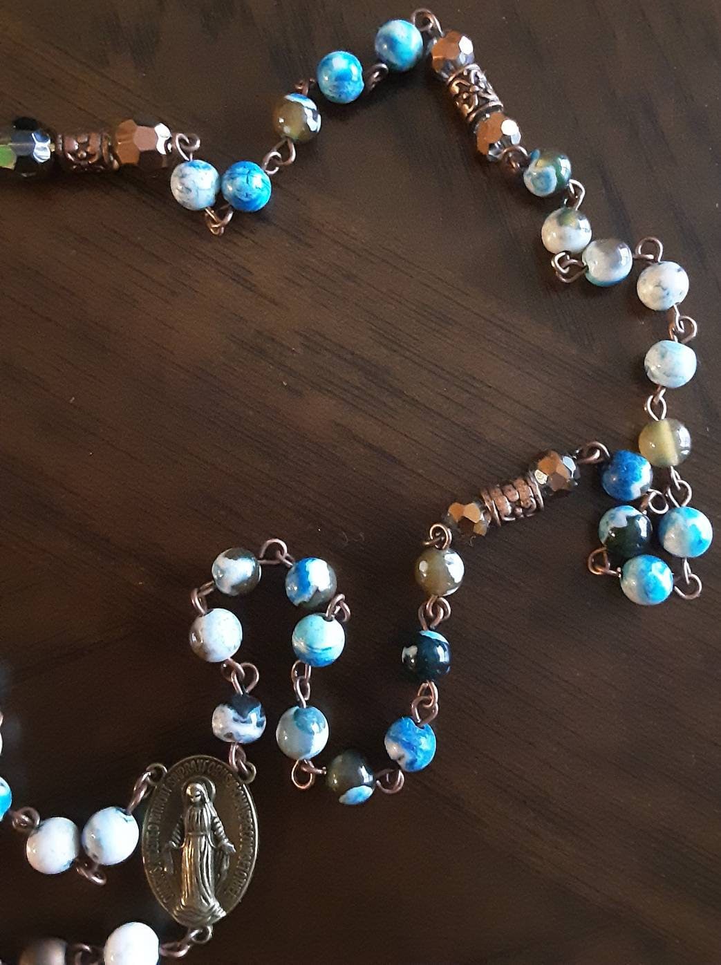 Blue Jasper Stone rosary