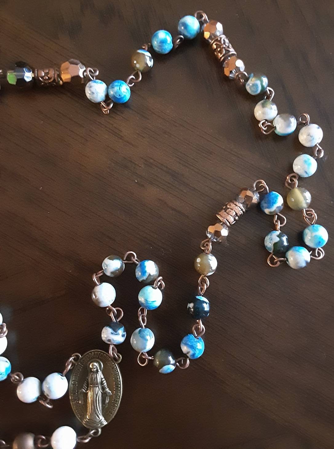 Blue Jasper Stone rosary